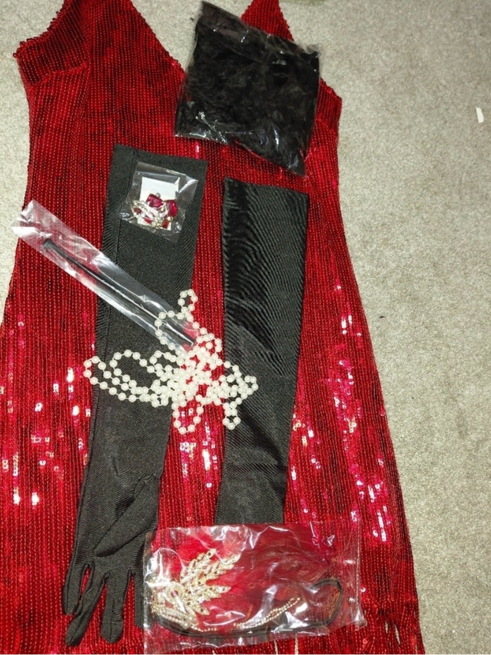 1920’s Flapper Red Sequin Costume